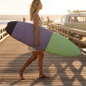 7'0 Surfboard Bag Canvas 26" Wide Black Gray Green Sun Ding Protection